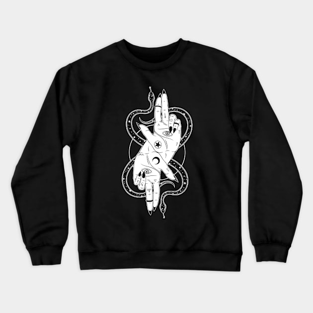 As Above So Below. Devil's hands Crewneck Sweatshirt by OccultOmaStore